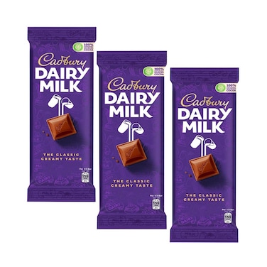 Cadbury Plain Milk Chocolate Bar 90gx3's