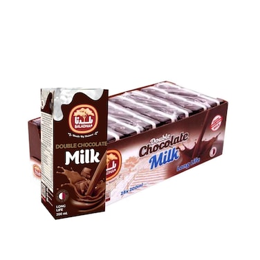 Baladna Double Chocolate Milk 200ml x Pack of 24
