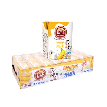 Baladna Milk Banana Flavored 125ml x Pack of 24