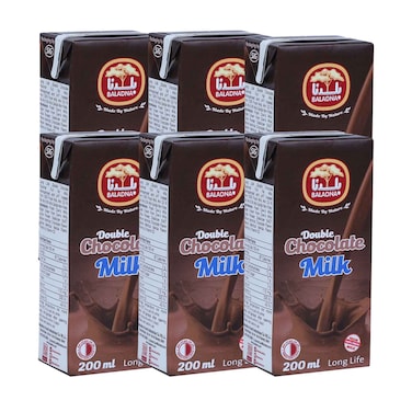 Baladna Double Choco Milk 200mlx6's