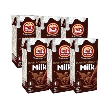 Baladna Double Choco Milk 200mlx6's