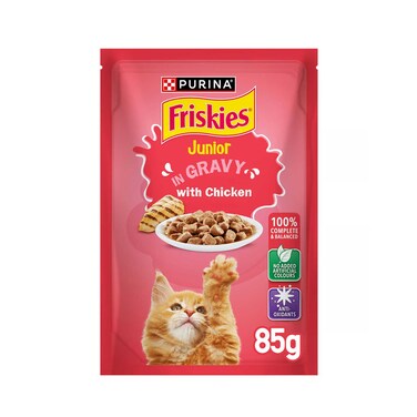 بورينا فريسكيز قطع دجاج في كيس طعام القطط 85 غرام