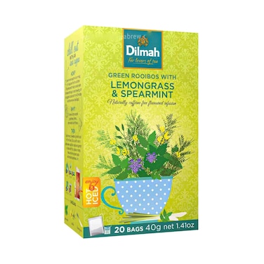 ديلما رويبوس شاي أخضر وعشب الليمون والنعناع 20 كيس ، 40 غرام
