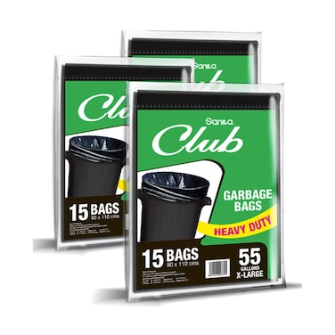 سانيتا كلوب اكياس نفايات 55 جالون 3 حبات