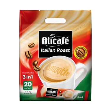 Alicafe Italian Roast 3-in-1 Instant Coffee Mix 16.5gx20