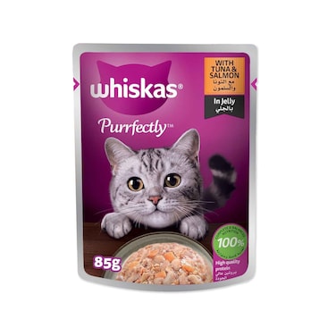 Whiskas Purrfectly Fish With Tuna And Salmon Cat Food 85g