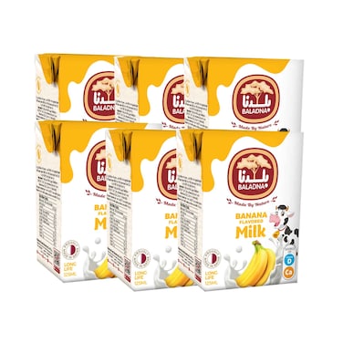 Baladna Banana Flavoured Milk 125ml x6