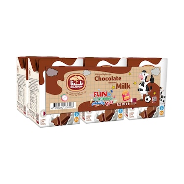 بلدنا حليب بنكهة الشوكولاتة 125 مل * 6