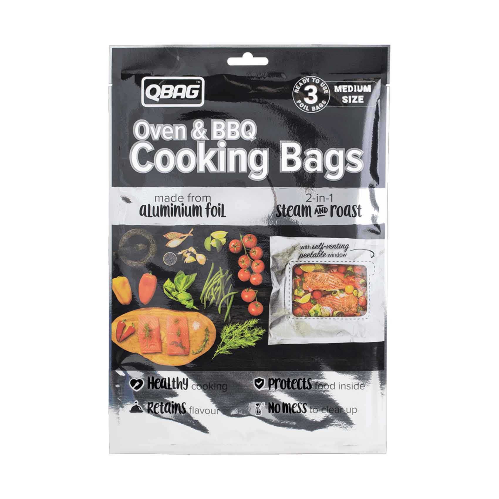 QBAG Oven and BBQ Cooking Bags 3pieces Multicolor