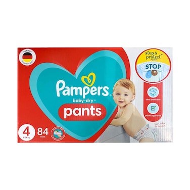 حفاضات بامبرز بيبي دراي، مقاس 4، 9-14 كجم، 84 حفاضة