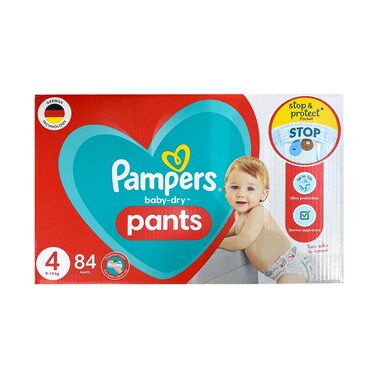 حفاضات بامبرز بيبي دراي، مقاس 4، 9-14 كجم، 84 حفاضة