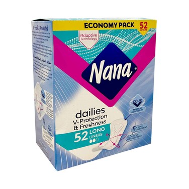 Nana Pantyliner Dailies V-Protecttion &amp; Freshness Regular 52 Liners