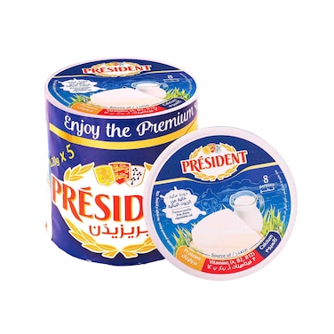 President 8 Portion Spreadable Cheese 120gx5 Pieces