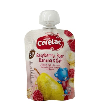 Nestle Cerelac Rasberry,Pear, Banana &amp; Oat baby Food 90g