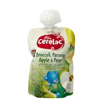 Nestle Cerelac Broccoli, Parsnip, Apple And Pear Puree 90g