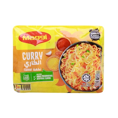 Nestle Maggi Noodles 2 Minutes Curry Flavour 79g x 5 Pieces