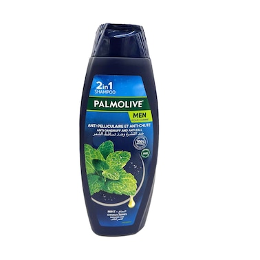 Palmolive Men Shampoo Anti-Dandruff &amp; Anti-Fall Shampoo for Damaged Hair 100% Natural Ingredients Mint 380ml