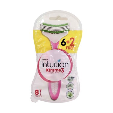 Schick Xtreme3 Sensitive Disposable Razors Pink 8pieces