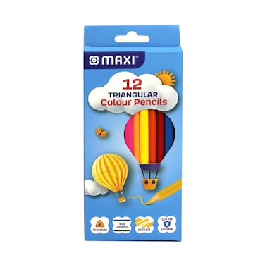 Maxi Color Pencils Triangular 12 PC