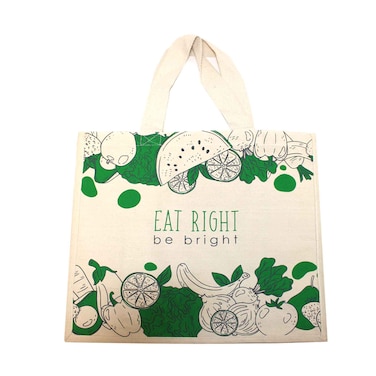 حقيبة تسوق كارفور من القماش الكتاني قابلة للطي مقاس 45x40x20 سم متعدد الألوان