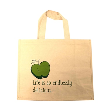 حقيبة تسوق كارفور من القماش الكتاني قابلة للطي مقاس 45x40x20 سم متعدد الألوان