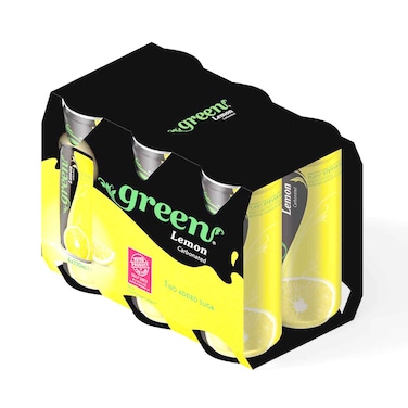Green Cola Carbonated Soft Drink Lemonade 330ml x 6's