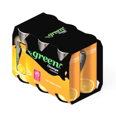 Green Cola Carbonated Soft Drink Orangeade 330ml x 6's