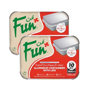 Fun Aluminium Container 1850CC 10 Piece
