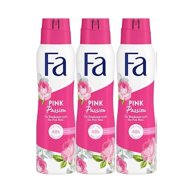 Fa Deodorant Spray Pink Passion 150mlx2's + 1
