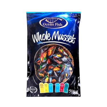 Ocean Fish Full Shell Mussels 500g