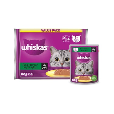 Whiskas Pouch Tuna 80gx4's