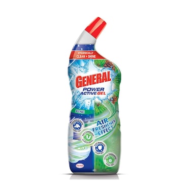 General Toilet Cleaner Power active Gel Pine Air Freshener Effect 750ml