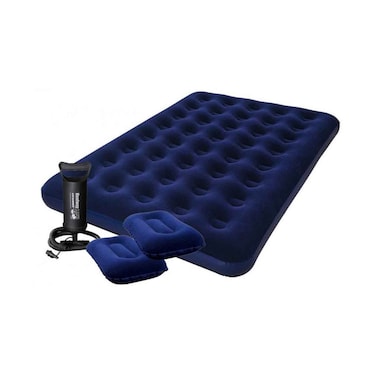 مرتبة هوائية ملكية من Bestway باللون الأزرق بطول 203 سم مع مضخة يدوية