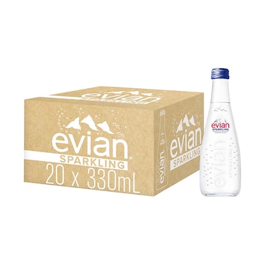 Evian Natural Water Sparkling 330ml x Pack of 20