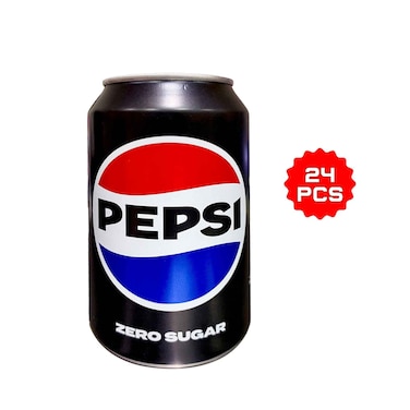 Pepsi Carbonated Drink Max Maximum Taste No Sugar 330ml x Pack of 24