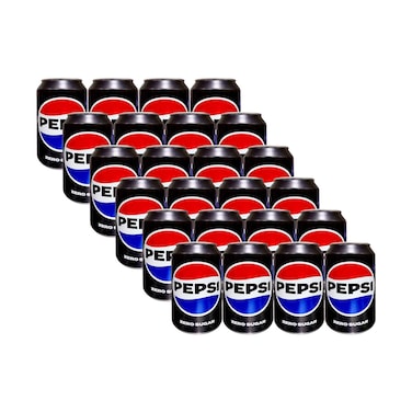Pepsi Carbonated Drink Max Maximum Taste No Sugar 330ml x Pack of 24