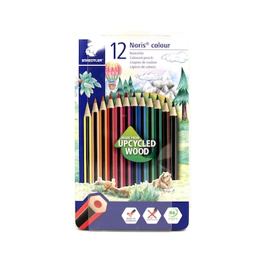 Staedtler Noris Colored Pencil Metal Case 12 Colors Set