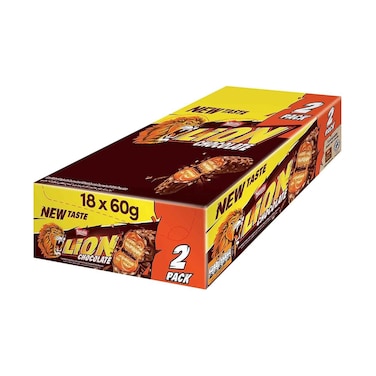 Nestle Chocolate Bar Lion Extra Crunchy 60g x Pack of 18