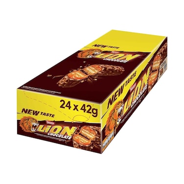 Nestle Chocolate Bar Lion Extra Crunchy 42g x Pack of 24