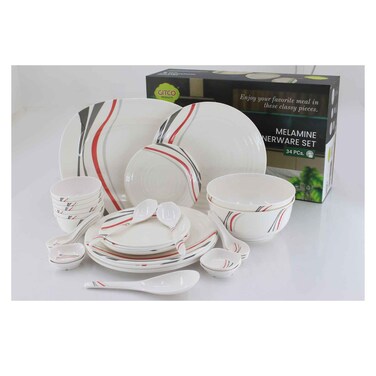 Gitco Melamine Dinner Ware Set 34 Pieces 