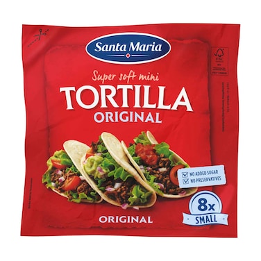 Santa Maria Tortilla Wraps Original Small 200g (8 Pieces)