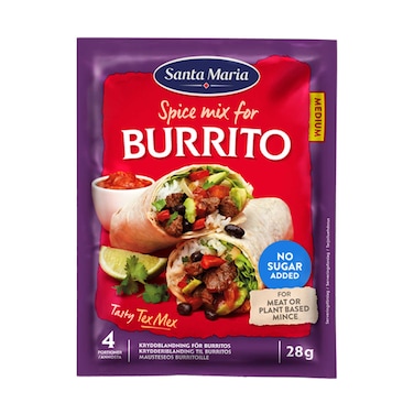 خلطة بهارات سانتا ماريا للبوريتو وسط 28 جرام