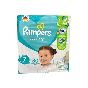حفاضات بامبرز بيبي دراي مقاس 7 ، 30 حفاضة