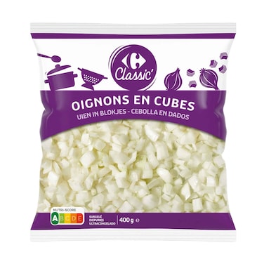 Carrefour Frozen Onions Cubes Classic 400g