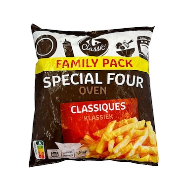Carrefour Frozen Classic French Fries Special Four Oven 1.5kg