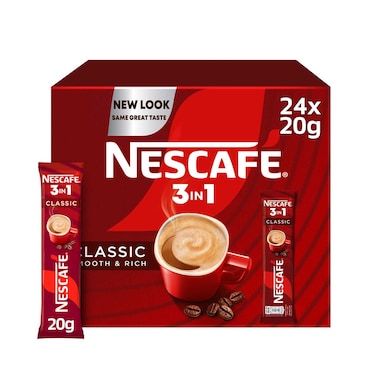 Nescafe 3in1 Classic Smooth &amp; Rich Instant Coffee 20grx24 Pieces