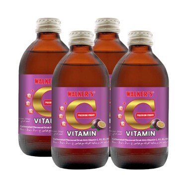 Walkers Vitamin Passion Fruit Drink 250mlx4