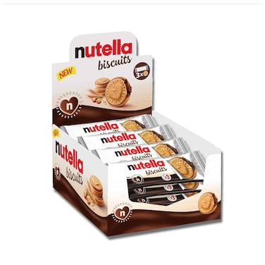 Nutella Ferrero Biscuits Filled With Spread And Cocoa 28 Pieces, 41.4g