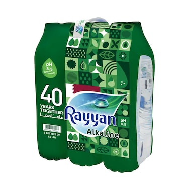 مياه ريان القلوية 1.5 لتر × 6 قطع