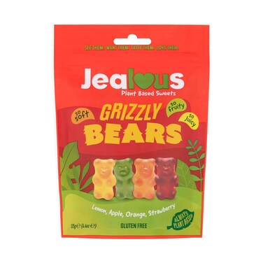 Jealous Sweets Candy Lemon Apple Orange And Strawberry Grizzly Bears 125g
